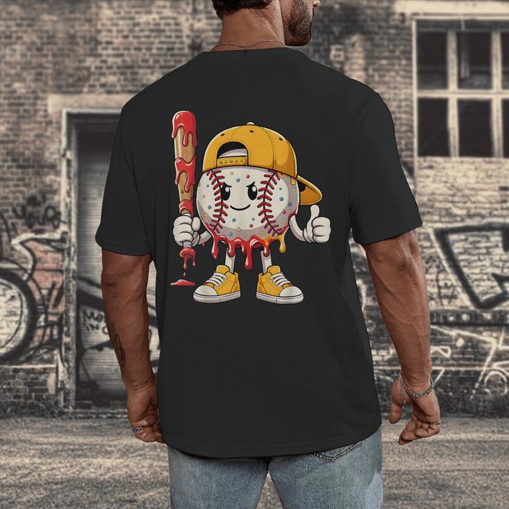 Baseball Drip Baseball Life Style 101 Apparel Youth Men's Back Print T-Shirt Baseball Drip Baseball Life Style 101 Apparel Youth Men's Back Print T-Shirt
