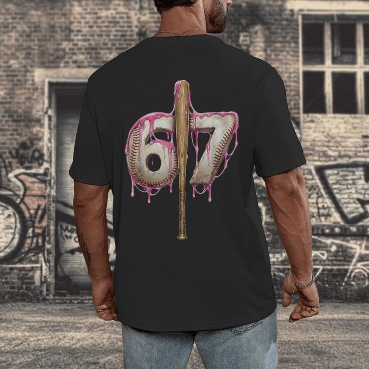 Baseball Drip Number 67 Sports Player Six Seven Meme Fan Men's Back Print T-Shirt Baseball Drip Number 67 Sports Player Six Seven Meme Fan Men's Back Print T-Shirt