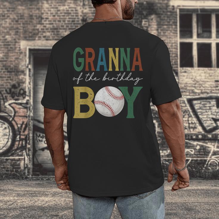 Baseball Granna Of The Birthday Boy Family Matching Men's Back Print T-Shirt Baseball Granna Of The Birthday Boy Family Matching Men's Back Print T-Shirt