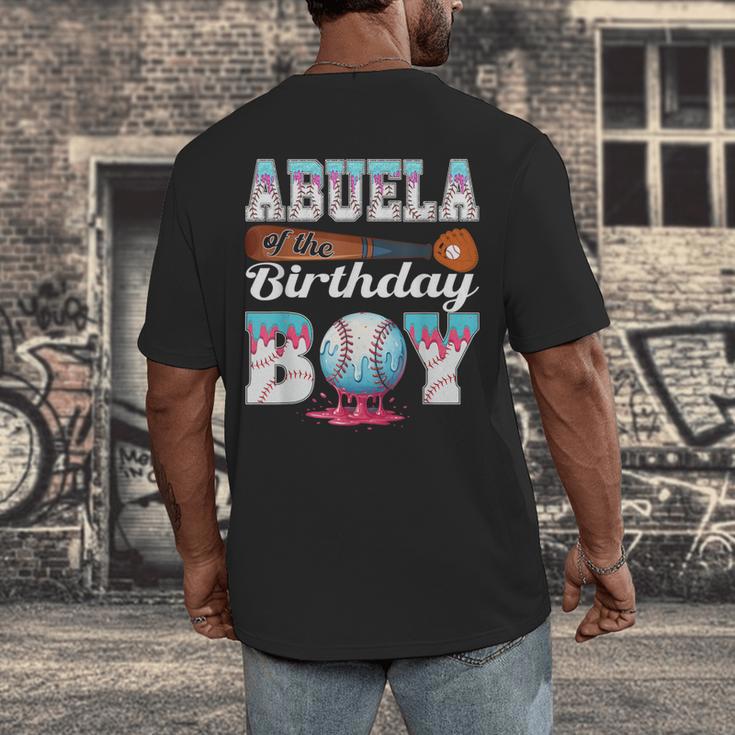 Baseball Ice Cream Drip Abuela Of The Birthday Boy Men's Back Print T-Shirt Baseball Ice Cream Drip Abuela Of The Birthday Boy Men's Back Print T-Shirt
