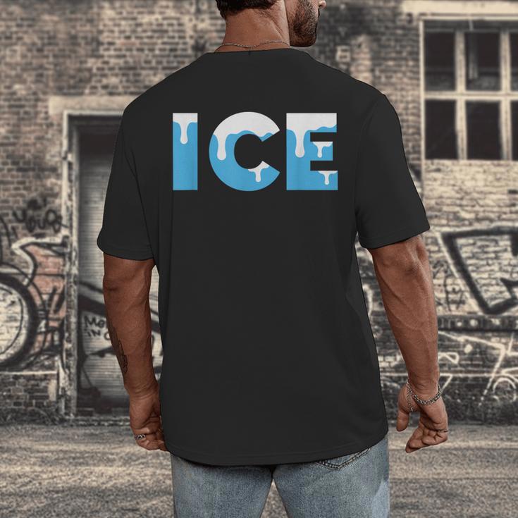 Baseball ICE Ice Cream Drip Baseball Drip Baseball Men's Back Print T-Shirt