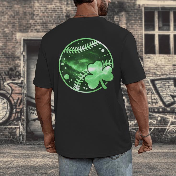 Baseball Irish Shamrock Lucky Clover St Patricks Day Boys Men's Back Print T-Shirt Baseball Irish Shamrock Lucky Clover St Patricks Day Boys Men's Back Print T-Shirt