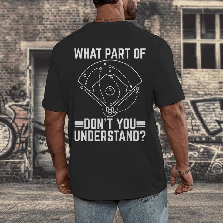 Baseball Math Double Play What Part Of Baseball Game Men's Back Print T-Shirt