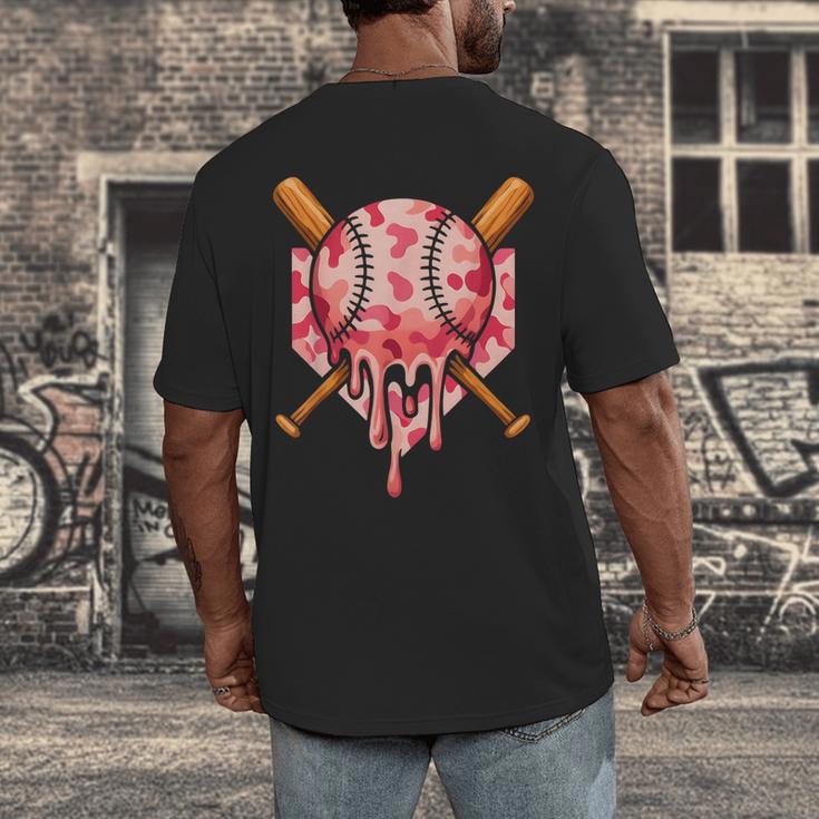 Baseball Pink Camo Ice Cream Youth Boys Girls Men's Back Print T-Shirt Baseball Pink Camo Ice Cream Youth Boys Girls Men's Back Print T-Shirt