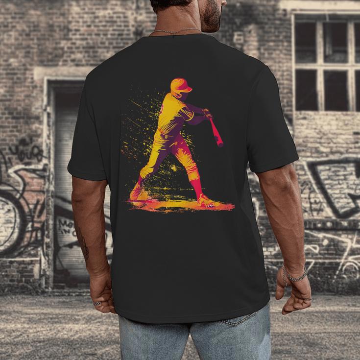 Baseball Player Men's Back Print T-Shirt Baseball Player Men's Back Print T-Shirt