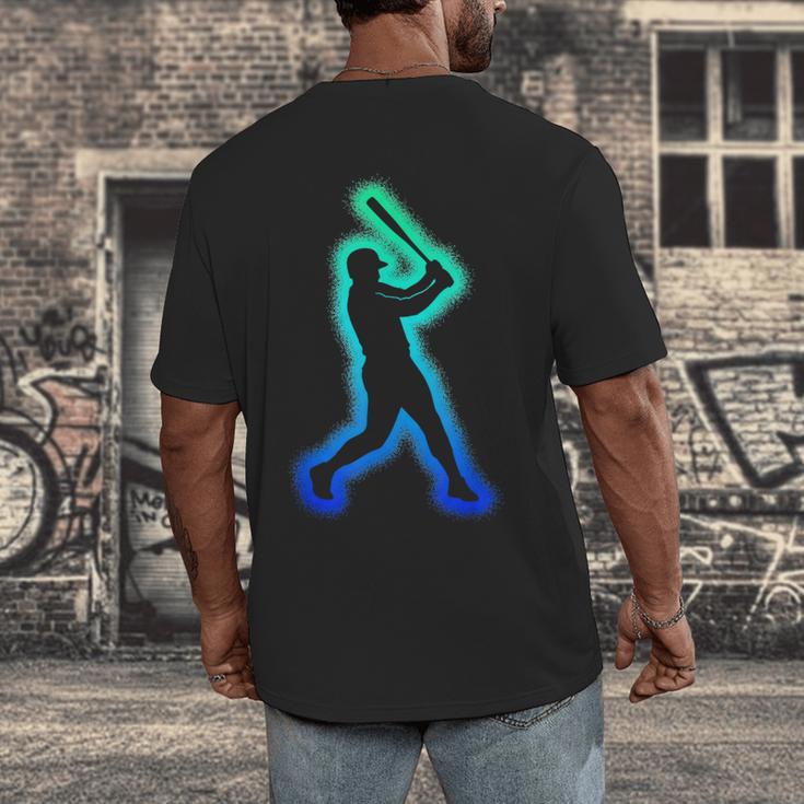 Baseball Player Graphic Men's Back Print T-Shirt Baseball Player Graphic Men's Back Print T-Shirt