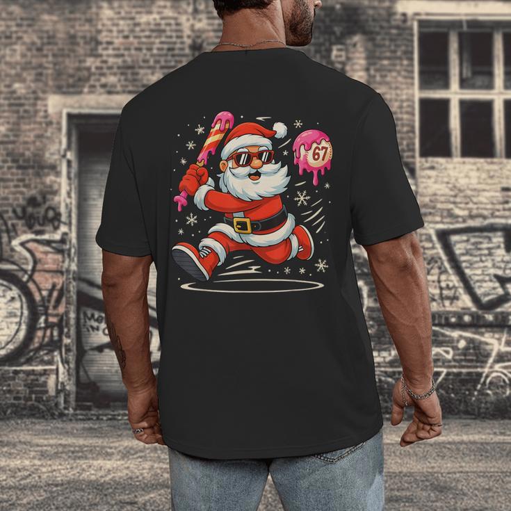 Baseball Santa 67 Baseball Christmas Pajamas Xmas Men Boy 67 Men's Back Print T-Shirt Baseball Santa 67 Baseball Christmas Pajamas Xmas Men Boy 67 Men's Back Print T-Shirt