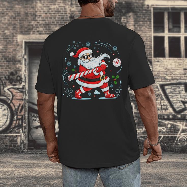 Baseball Santa 67 Christmas Xmas Pajamas Boys Kid Men's Back Print T-Shirt