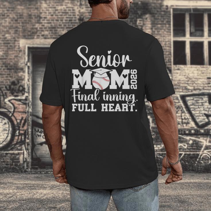 Baseball Senior Mom 2026 Final Inning Baseball Senior Mama Men's Back Print T-Shirt Baseball Senior Mom 2026 Final Inning Baseball Senior Mama Men's Back Print T-Shirt