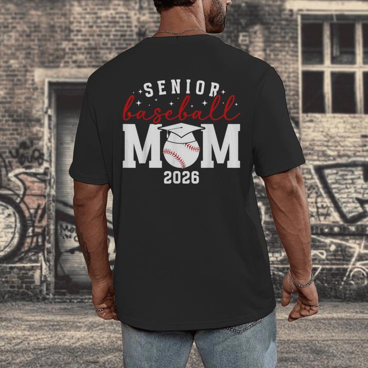 Baseball Senior Mom Of A Senior Baseball Player Mom 2026 Men's Back Print T-Shirt