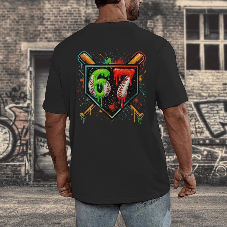 Baseball Six Seven 67 Meme Ice Cream Drip Xmas Women Men Men's Back Print T-Shirt Baseball Six Seven 67 Meme Ice Cream Drip Xmas Women Men Men's Back Print T-Shirt