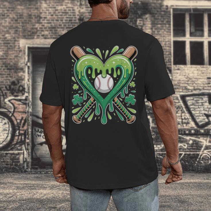 Baseball St Patricks Day Boys Girls Men Women Shamrock Green Men's Back Print T-Shirt Baseball St Patricks Day Boys Girls Men Women Shamrock Green Men's Back Print T-Shirt