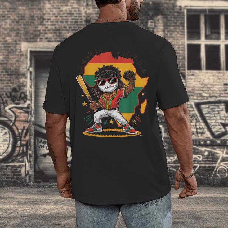 Baseball History Month For Boys Men's Back Print T-Shirt Baseball History Month For Boys Men's Back Print T-Shirt