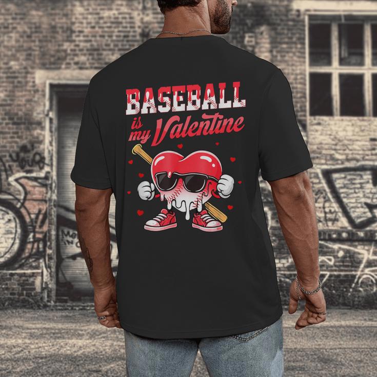Baseball Is My Valentine Shirt Heart Drip Baseball Lovers Men's Back Print T-Shirt Baseball Is My Valentine Shirt Heart Drip Baseball Lovers Men's Back Print T-Shirt