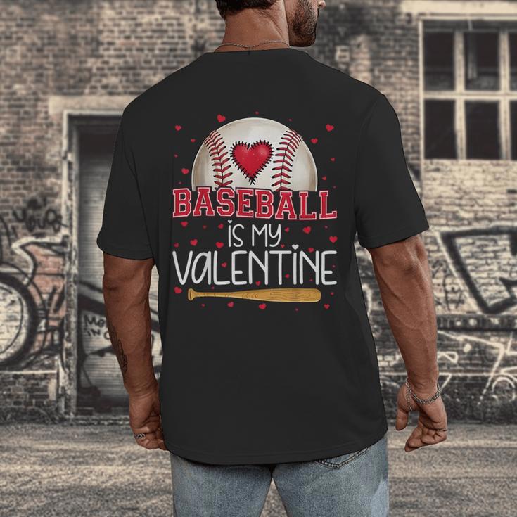 Baseball Is My Valentine Valentines Day Men Boys Kids Teen Men's Back Print T-Shirt Baseball Is My Valentine Valentines Day Men Boys Kids Teen Men's Back Print T-Shirt