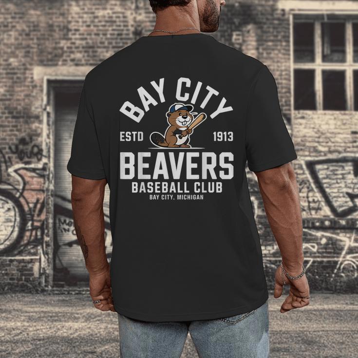 Bay City Beavers Baseball Club Estd 1913 Men's Back Print T-Shirt Bay City Beavers Baseball Club Estd 1913 Men's Back Print T-Shirt