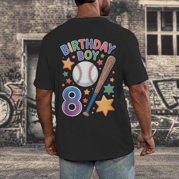 Birthday Boy 8th Birthday Baseball Men's Back Print T-Shirt Birthday Boy 8th Birthday Baseball Men's Back Print T-Shirt