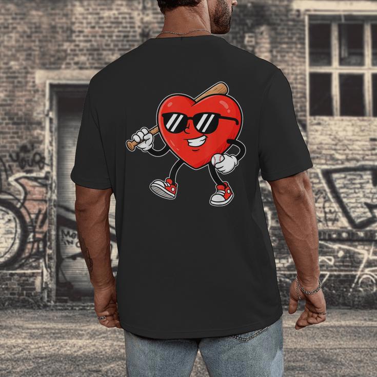 Boy Valentines Day Heart Love Baseball Boys Men Kids Men's Back Print T-Shirt Boy Valentines Day Heart Love Baseball Boys Men Kids Men's Back Print T-Shirt