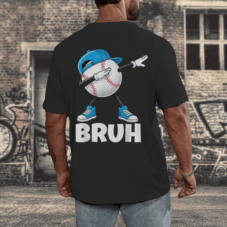 Boys Baseball Graphic Tee Teen Apparel Cute Meme Bruh Men's Back Print T-Shirt Boys Baseball Graphic Tee Teen Apparel Cute Meme Bruh Men's Back Print T-Shirt