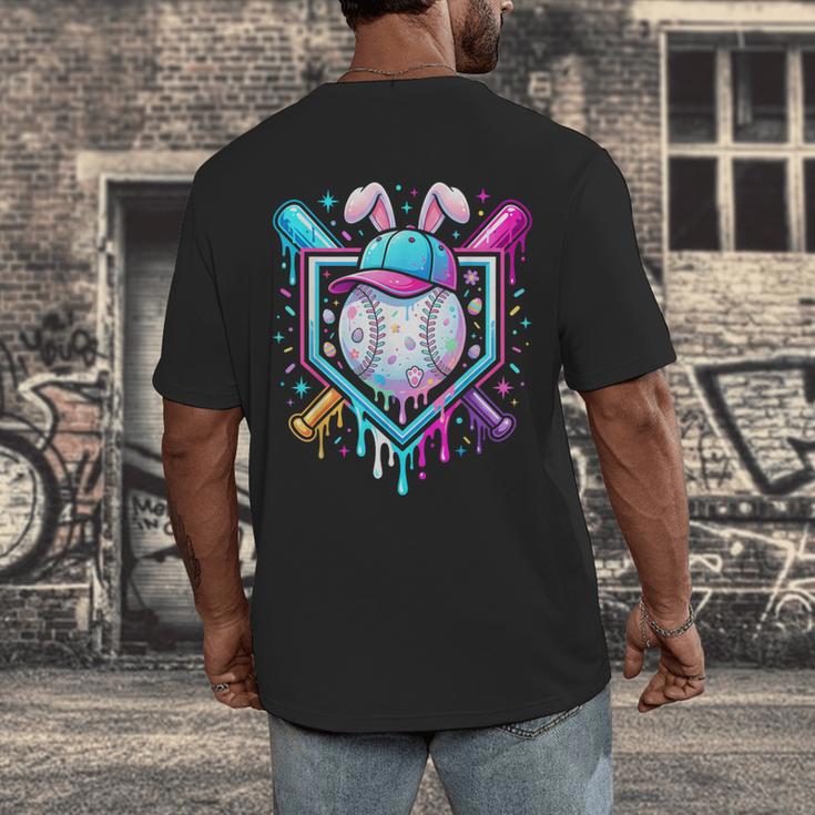 Bunny Baseball Hat With Ice Cream Easter Day Boys Kids Girls Men's Back Print T-Shirt Bunny Baseball Hat With Ice Cream Easter Day Boys Kids Girls Men's Back Print T-Shirt