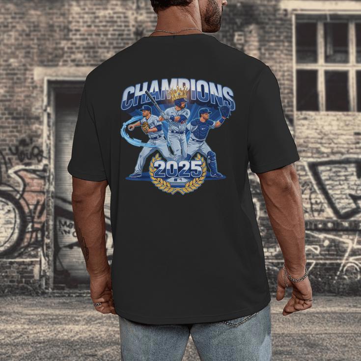 Champions 2025 Baseball Retro Athletic Celebration Theme Men's Back Print T-Shirt