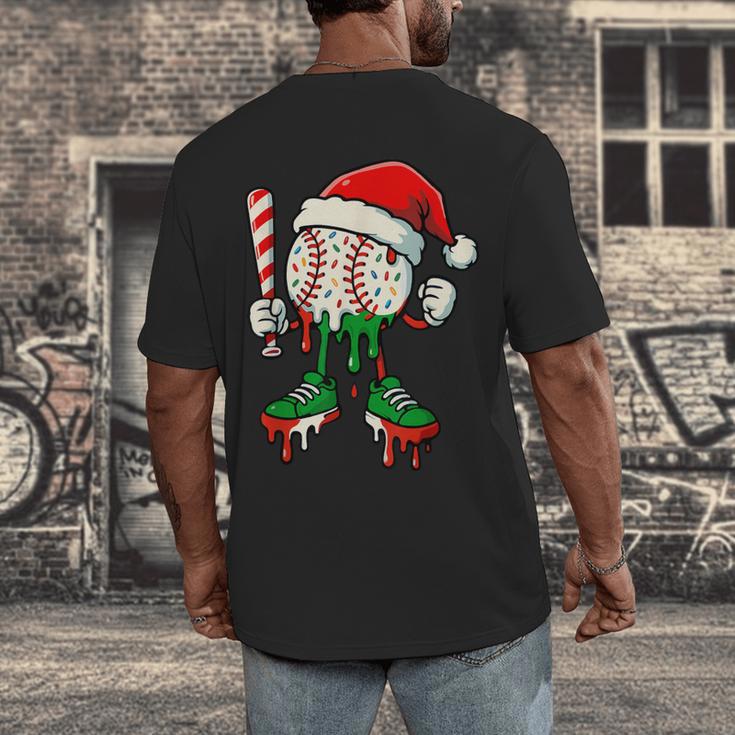 Christmas Baseball Drip For Boys Ice Cream Drip Baseball Men's Back Print T-Shirt Christmas Baseball Drip For Boys Ice Cream Drip Baseball Men's Back Print T-Shirt