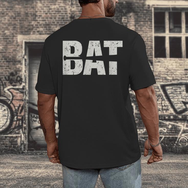 Cool Bat Dad Baseball Tee Women Kids Men's Back Print T-Shirt