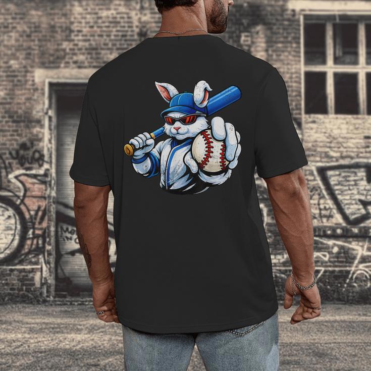 Cool Rabbit Baseball Easter Men Boy Toddler Kid Men's Back Print T-Shirt Cool Rabbit Baseball Easter Men Boy Toddler Kid Men's Back Print T-Shirt
