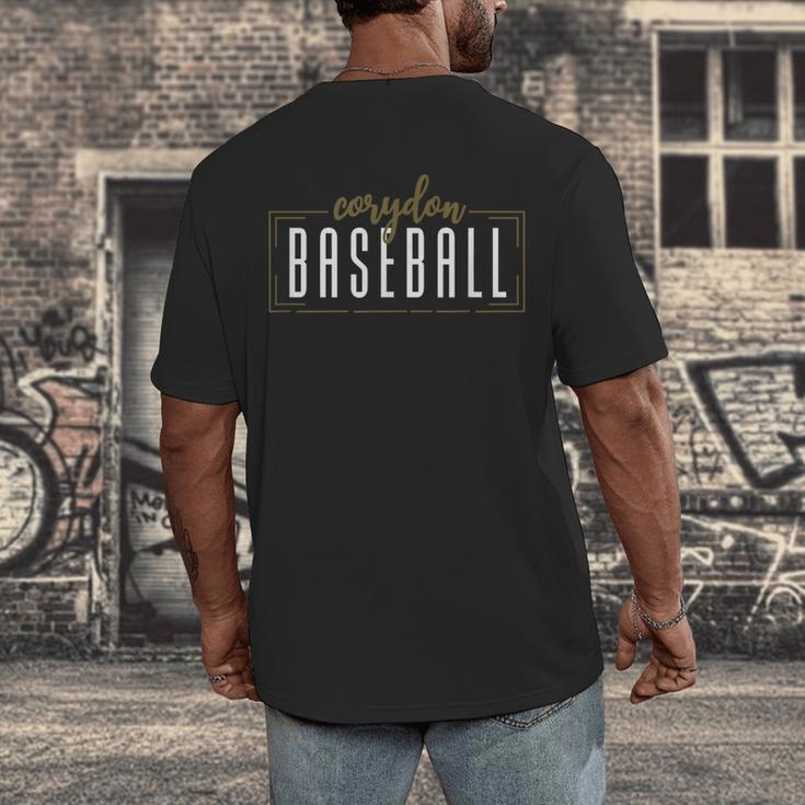Corydon Baseball School Spirit Indiana Men's Back Print T-Shirt Corydon Baseball School Spirit Indiana Men's Back Print T-Shirt