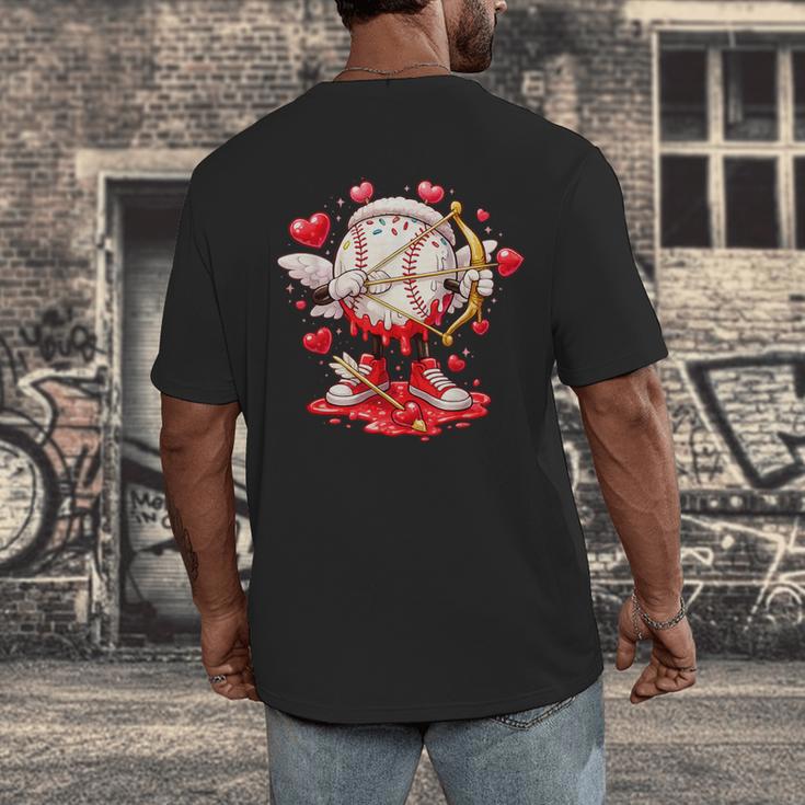Cupid Baseball Drip Icecream Apparel Youth Boy Valentine Men's Back Print T-Shirt Cupid Baseball Drip Icecream Apparel Youth Boy Valentine Men's Back Print T-Shirt