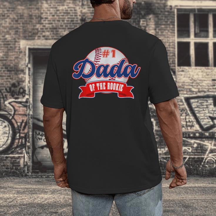 Dada Rookie Of Year 1st Birthday Baseball Theme Matching Men's Back Print T-Shirt