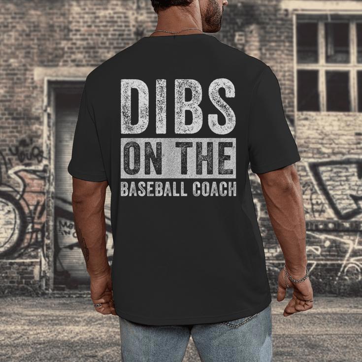 Dibs On The Baseball Coach Wife Girlfriend Men's Back Print T-Shirt Dibs On The Baseball Coach Wife Girlfriend Men's Back Print T-Shirt