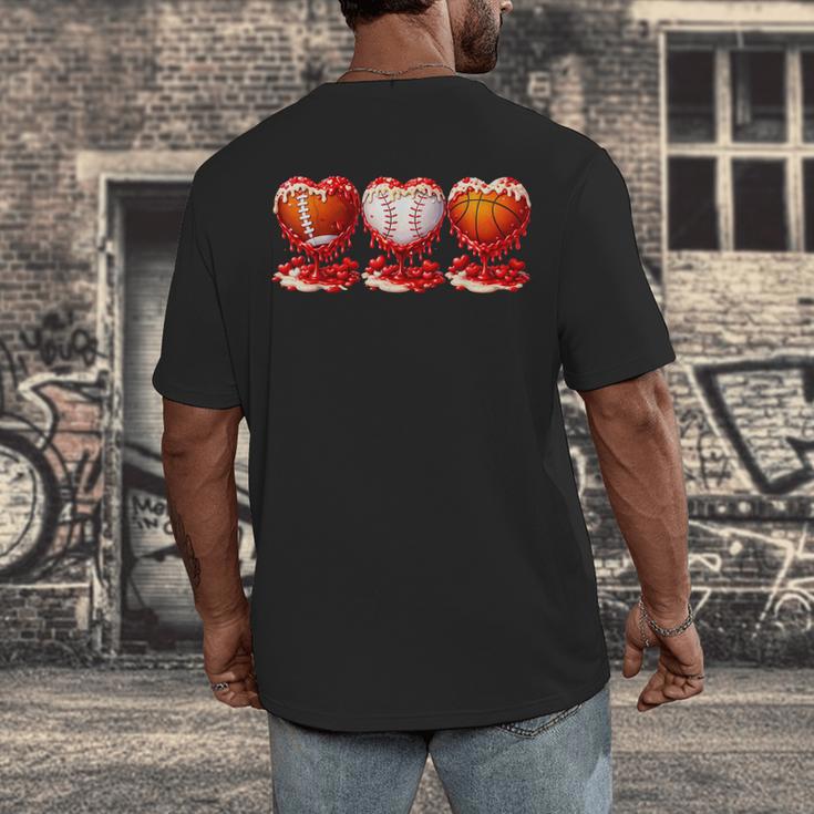 Drip Valentines Day Basketball Baseball Football Boy Men Kid Men's Back Print T-Shirt Drip Valentines Day Basketball Baseball Football Boy Men Kid Men's Back Print T-Shirt