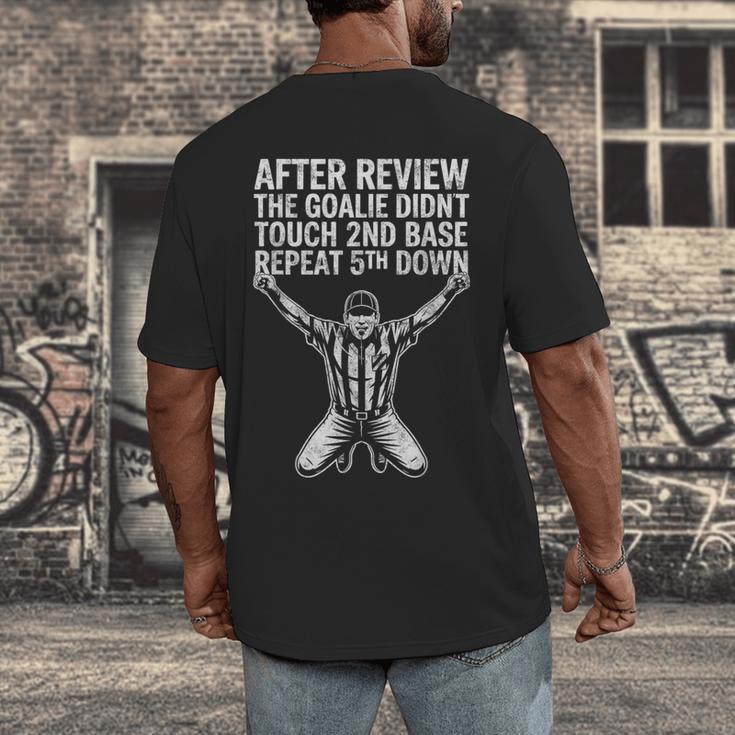 Football Baseball Soccer Referee Joke Tee Football Fan Men's Back Print T-Shirt Football Baseball Soccer Referee Joke Tee Football Fan Men's Back Print T-Shirt