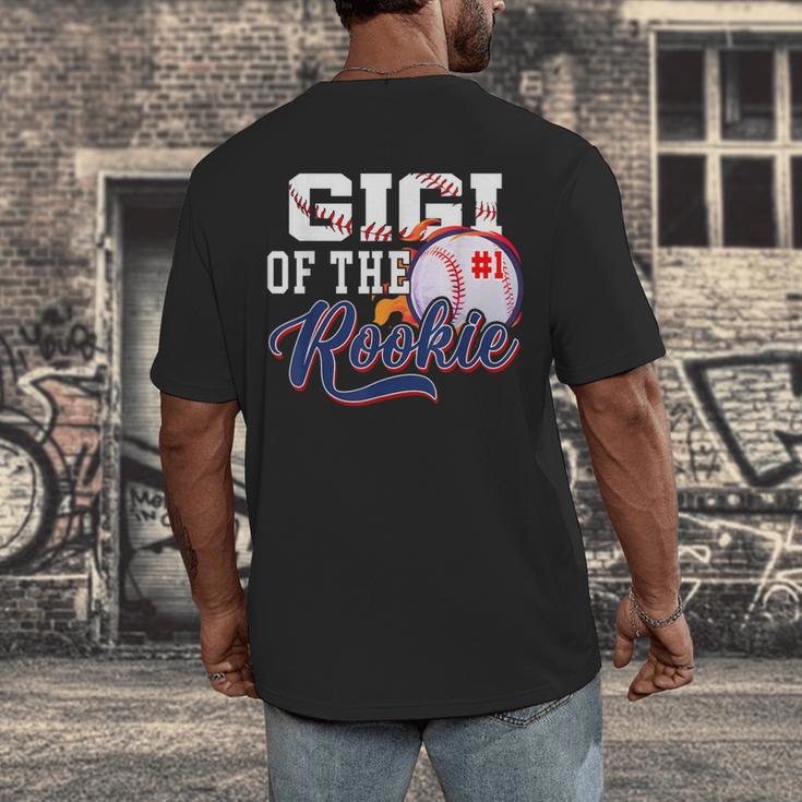Gigi Rookie Of Year 1st Birthday Baseball Theme Matching Men's Back Print T-Shirt Gigi Rookie Of Year 1st Birthday Baseball Theme Matching Men's Back Print T-Shirt
