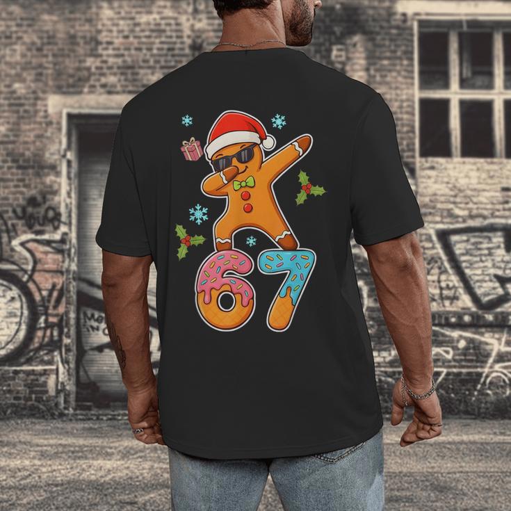 Gingerbread Six Seven 67 Ice Cream Drip Baseball Men's Back Print T-Shirt Gingerbread Six Seven 67 Ice Cream Drip Baseball Men's Back Print T-Shirt