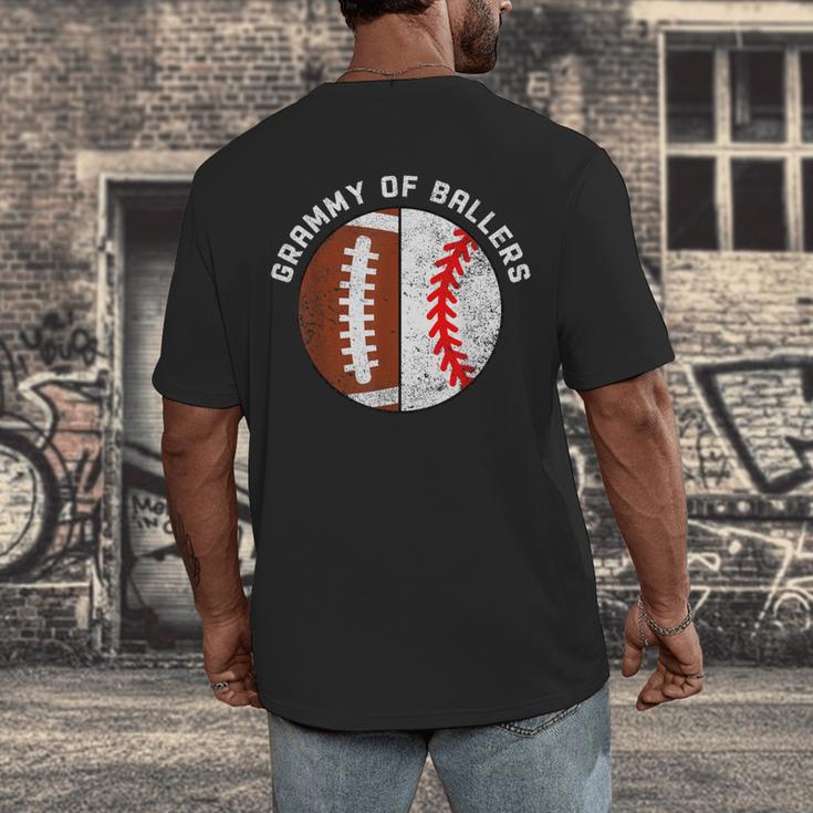 Grammy Of Ballers Football Baseball Grandma Grammy Men's Back Print T-Shirt Grammy Of Ballers Football Baseball Grandma Grammy Men's Back Print T-Shirt