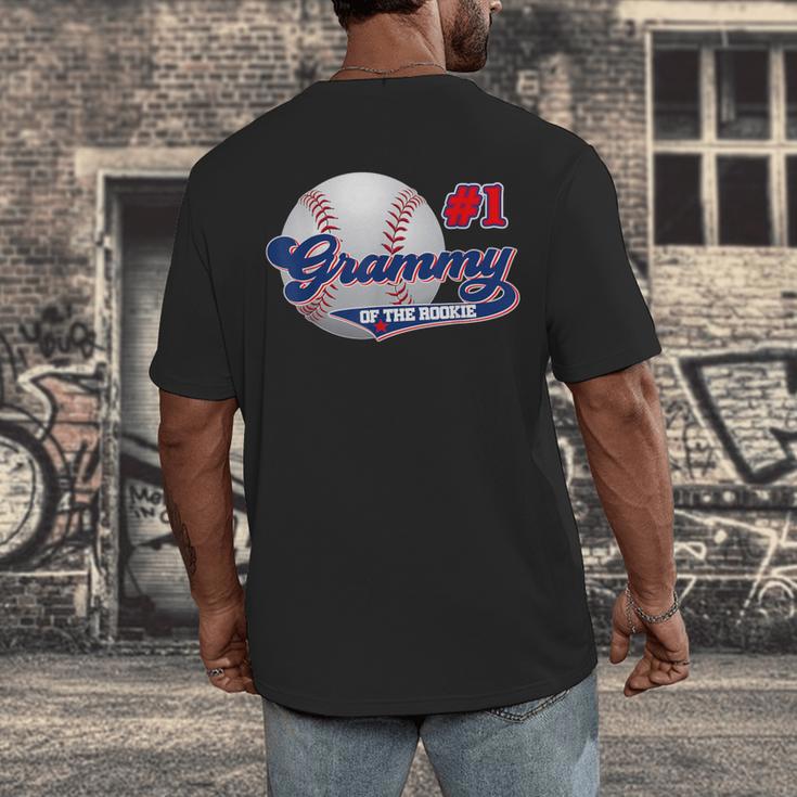 Grammy Rookie Of Year 1st Birthday Baseball Theme Matching Men's Back Print T-Shirt Grammy Rookie Of Year 1st Birthday Baseball Theme Matching Men's Back Print T-Shirt