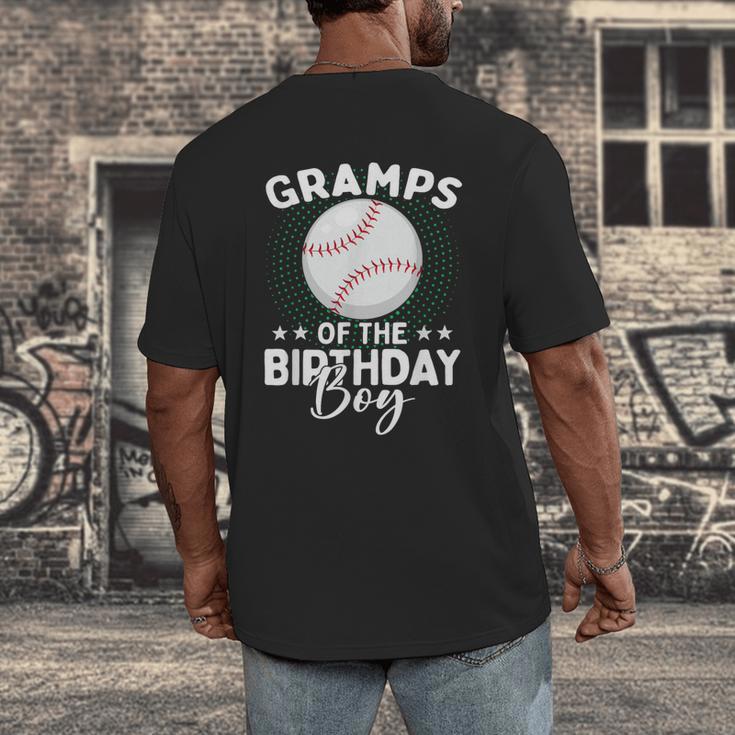 Gramps Of The Birthday Boy Baseball Player Birthday Men's Back Print T-Shirt Gramps Of The Birthday Boy Baseball Player Birthday Men's Back Print T-Shirt