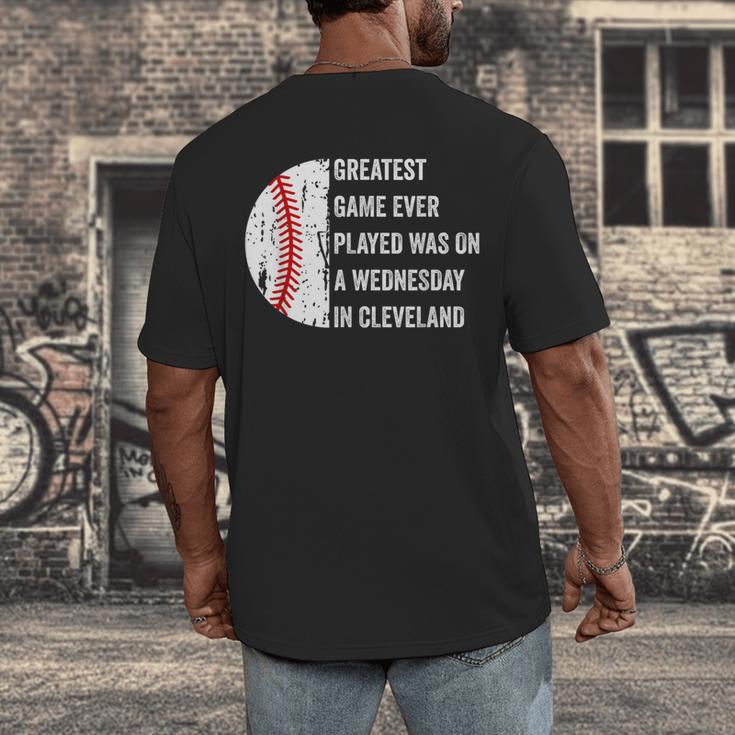Greatest Game Ever Played Was In Cleveland 2016 Baseball Men's Back Print T-Shirt Greatest Game Ever Played Was In Cleveland 2016 Baseball Men's Back Print T-Shirt