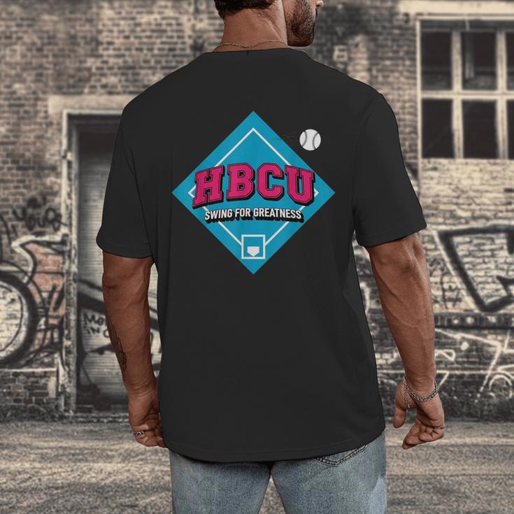 HBCU Swing For Greatness Baseball Softball College Apparel Men's Back Print T-Shirt HBCU Swing For Greatness Baseball Softball College Apparel Men's Back Print T-Shirt