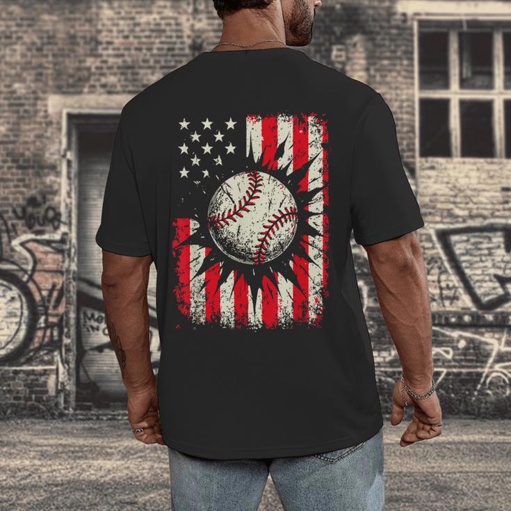 Ice Cream Baseball Drip Respect The Drip Youth Boy Baseball Men's Back Print T-Shirt