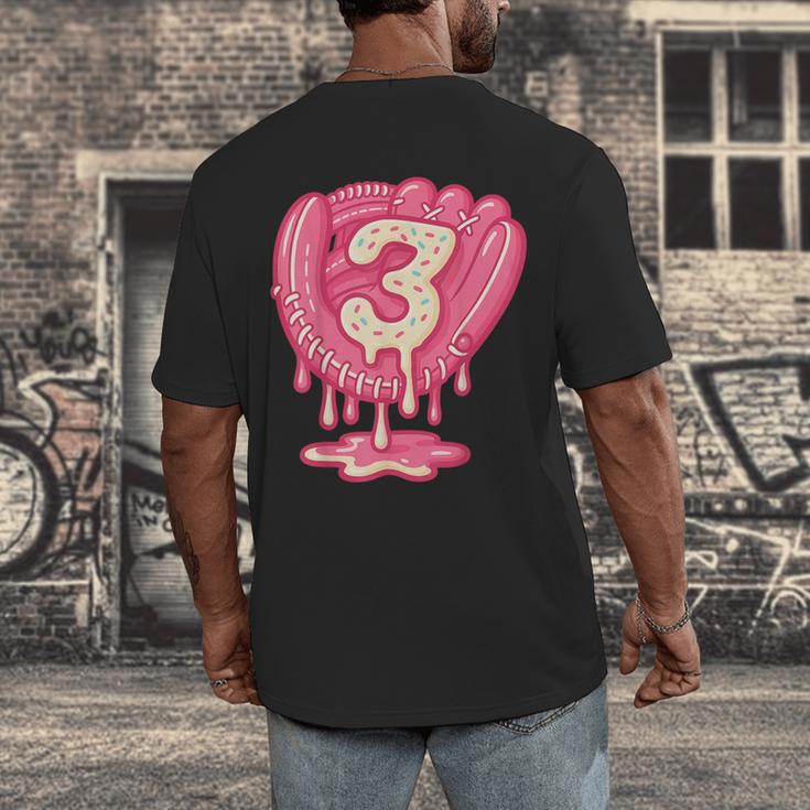 Ice Cream Baseball Glove 3rd Birthday Edition Men's Back Print T-Shirt Ice Cream Baseball Glove 3rd Birthday Edition Men's Back Print T-Shirt