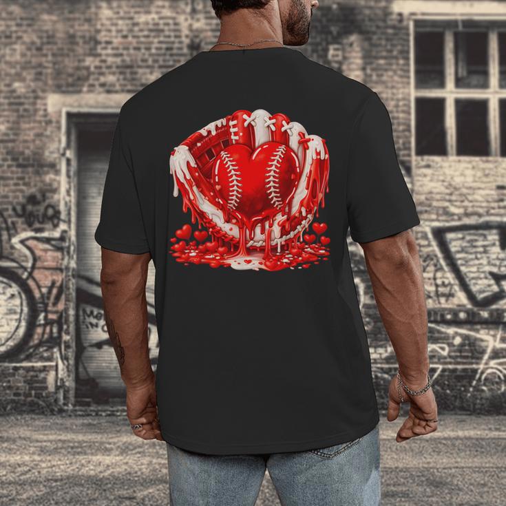 Ice Cream Drip Heart Valentines Day Baseball Boys Youth Kids Men's Back Print T-Shirt Ice Cream Drip Heart Valentines Day Baseball Boys Youth Kids Men's Back Print T-Shirt