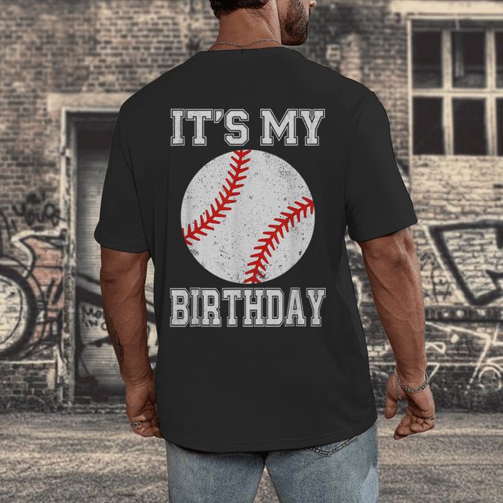 It’s My Birthday Baseball Vintage Style Men's Back Print T-Shirt It’s My Birthday Baseball Vintage Style Men's Back Print T-Shirt