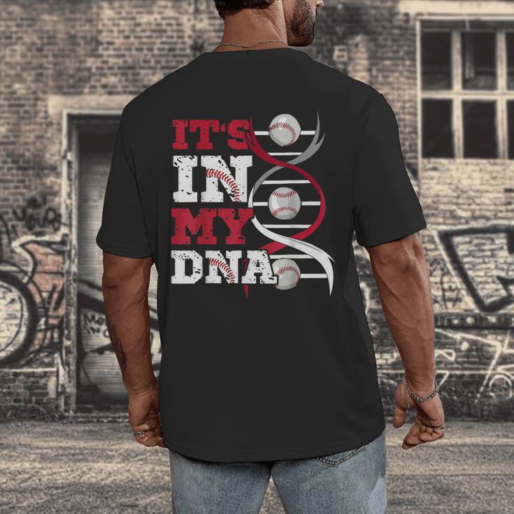ITS In My DNA Baseball Sport Player Saying Baseball Fan Men's Back Print T-Shirt ITS In My DNA Baseball Sport Player Saying Baseball Fan Men's Back Print T-Shirt