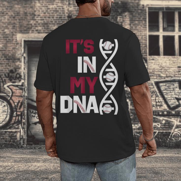 ITS In My DNA Baseball Sport Player Saying Men's Back Print T-Shirt ITS In My DNA Baseball Sport Player Saying Men's Back Print T-Shirt