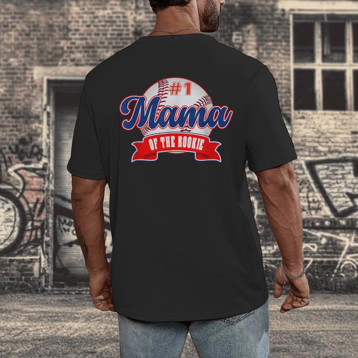 Mama Rookie Of Year 1st Birthday Baseball Theme Matching Men's Back Print T-Shirt