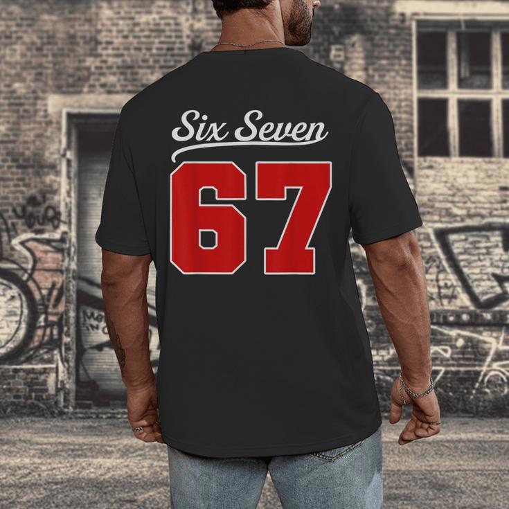 Number 67 Numbered Six Seven Baseball Jersey Style Team 67 Men's Back Print T-Shirt