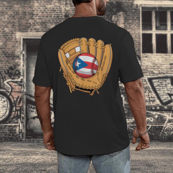 Puerto Rican Flag Baseball Player Boricua Pride Beisbol PR Men's Back Print T-Shirt Puerto Rican Flag Baseball Player Boricua Pride Beisbol PR Men's Back Print T-Shirt